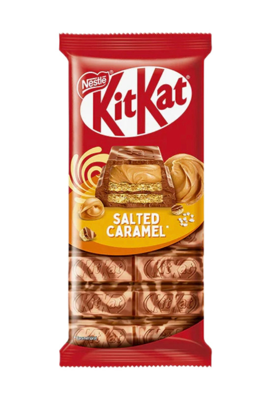 شکلات تخته ای کیت کت طعم کارامل نمک kit kat salted caramel