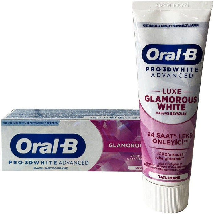 خمیر دندان اورال-بی ۳D White Luxe Glamorous حجم ۷۵ میلی لیتر