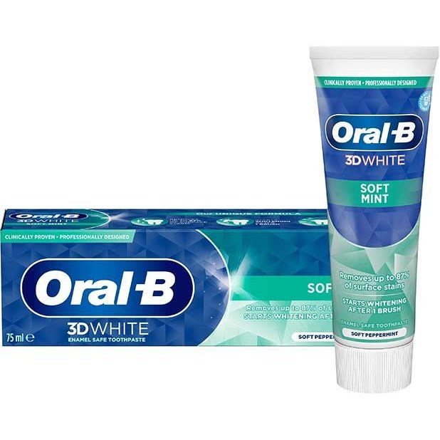 خمیر دندان اورال-بی ۳D White soft mintحجم ۷۵ میلی لیتر