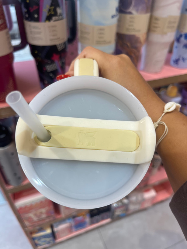 تراول ماگ استنلی اورجینال طرح گلدار سفید صورتی 1.18L