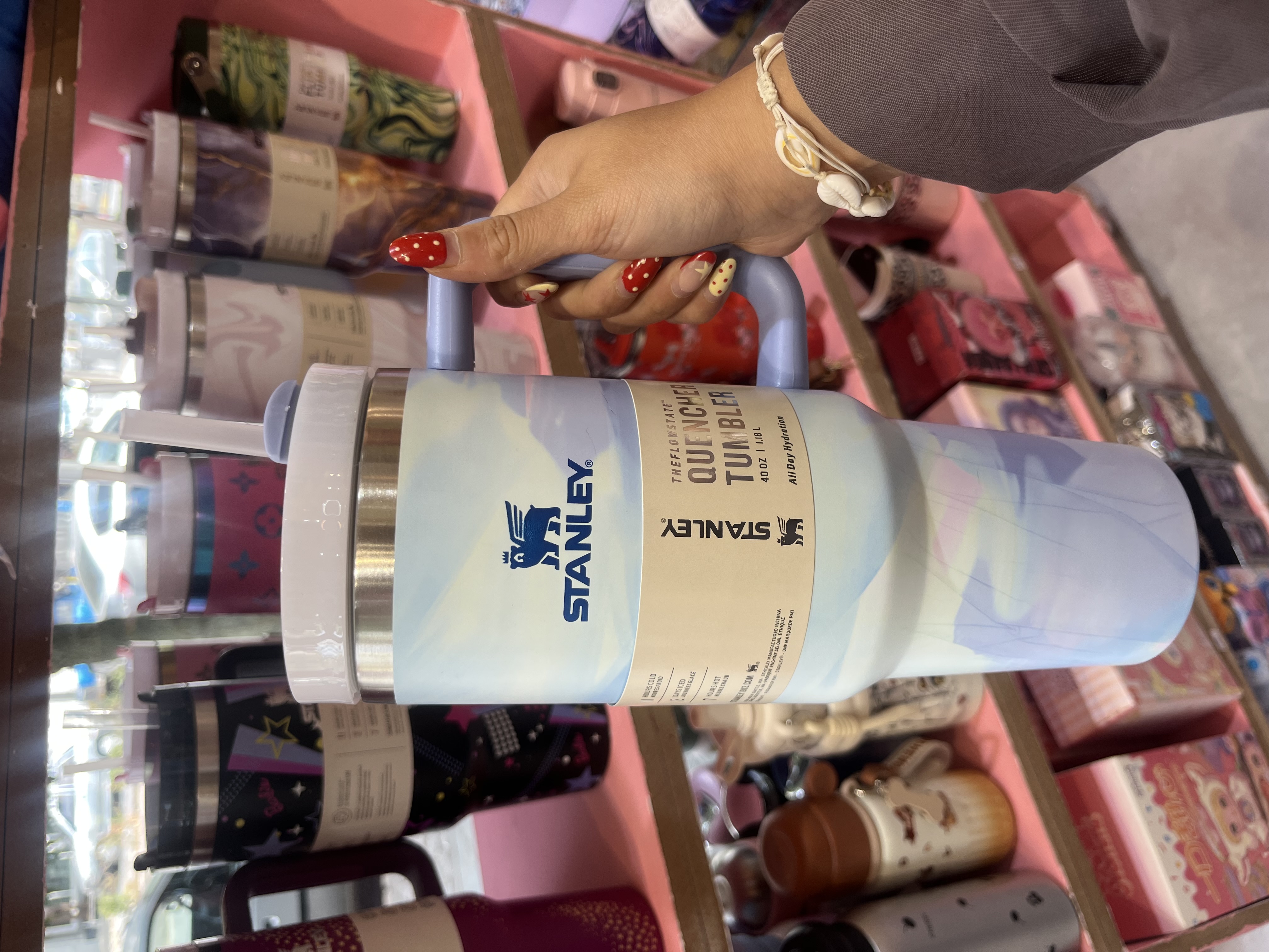 تراول ماگ استنلی اورجینال ابی  طرح ابروبادی  1.18L