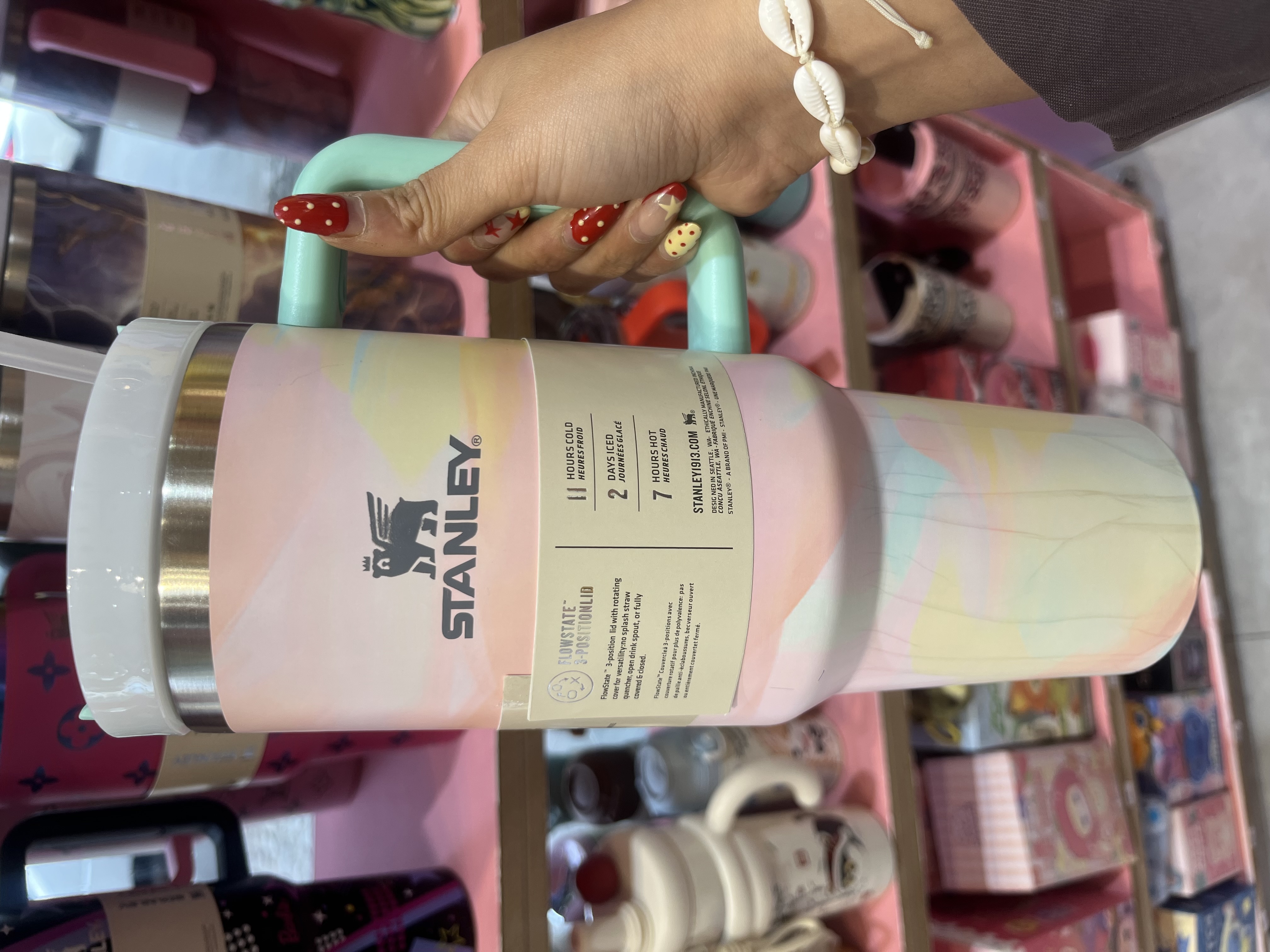 تراول ماگ استنلی اورجینال طرح ابروبادی  1.18L
