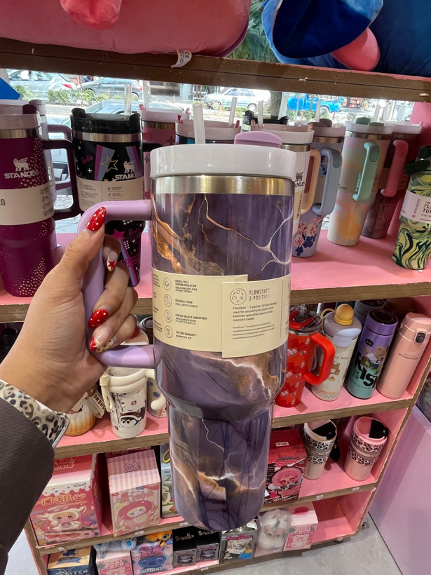 تراول ماگ استنلی اورجینال بنفش طرح سنگی 1.18L