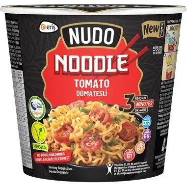 نودل فنجانی نودو Nudo Tomato Noodle با طعم گوجه فرنگی 60 گرم