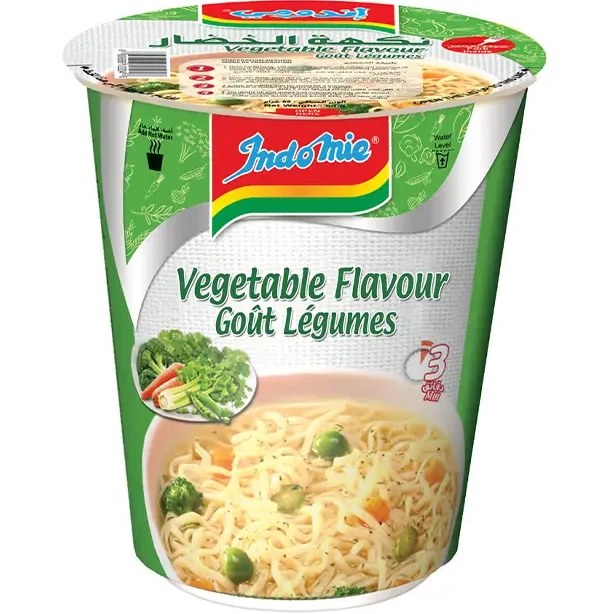 نودل ليوانی اندومی سبزيجات 60 گرم INDOMIE مدل Vegetables Flavor