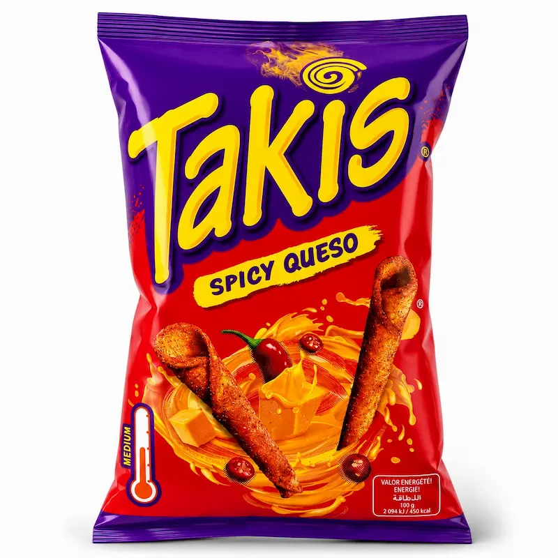 چیپس تاکیز پنیر و فلفل  90 گرمی   |‌ Takis spicy queso