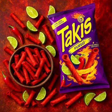 چیپس تاکیز فوئگو لیمو و فلفل ۹۰ گرمی | Takis fuego