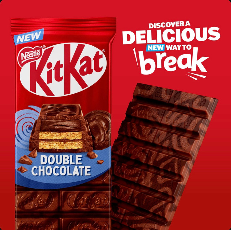 شکلات تخته ای دبل چاکلت کیت کت kit kat double chocolate