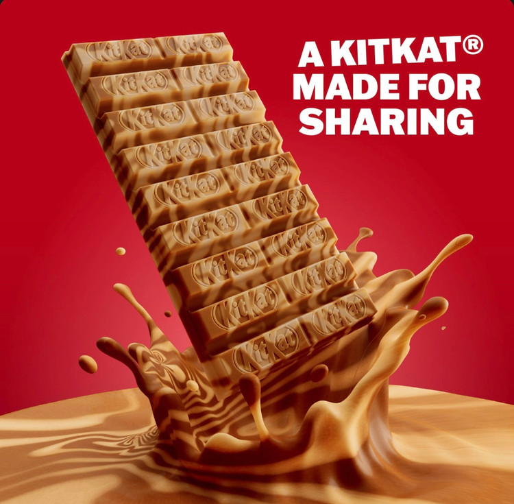 شکلات تخته ای کیت کت طعم کارامل نمک kit kat salted caramel