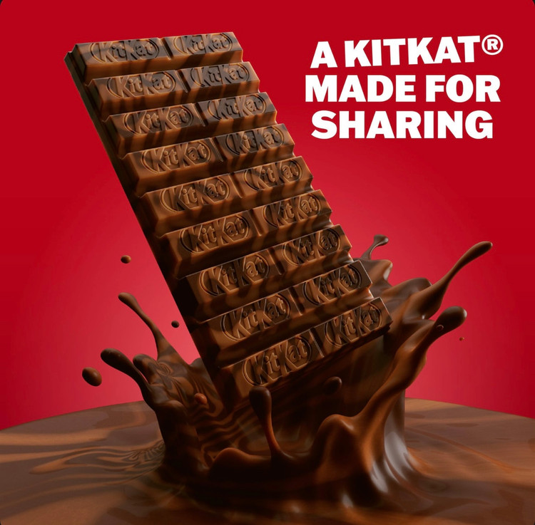 شکلات تخته ای کیت کت فندقی kit kat noisette hazelnuts