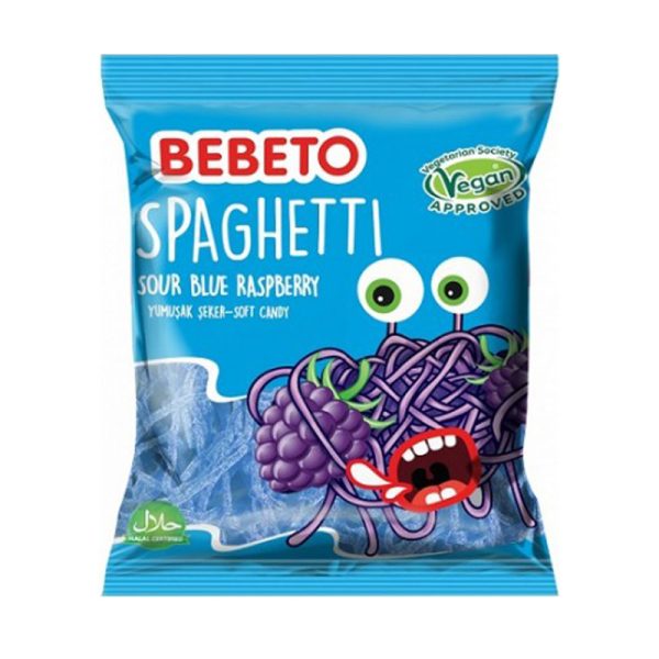 پاستیل اسپاگتی ترش بلوبری  ببتو 80 گرمیbebeto